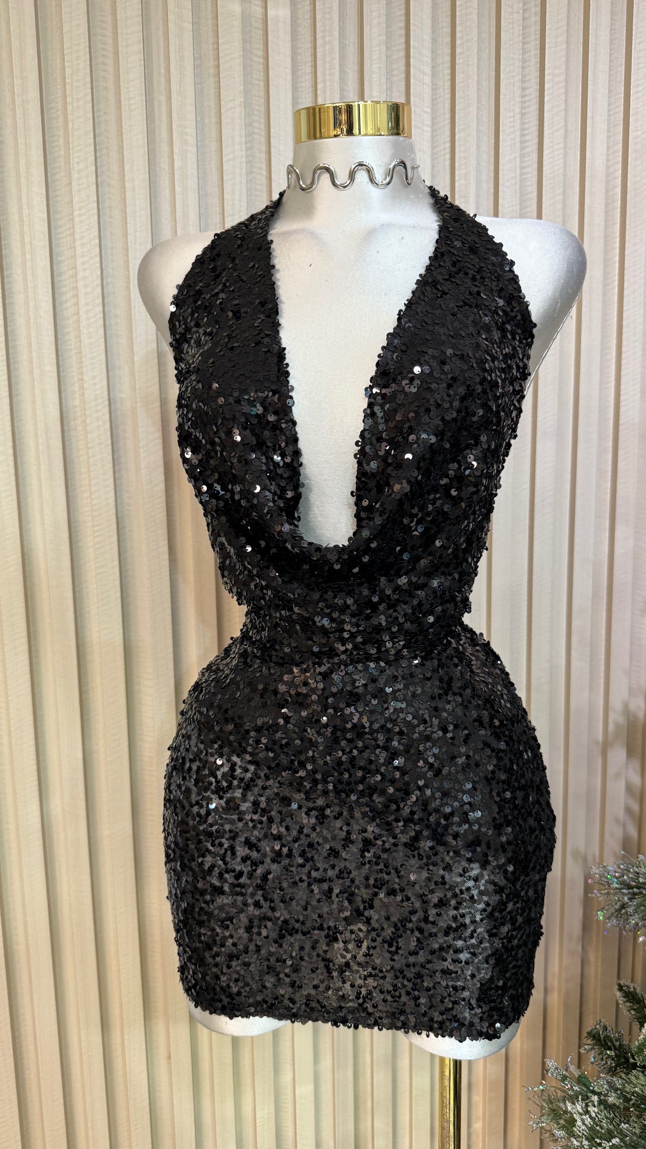 Black Sequin Dress