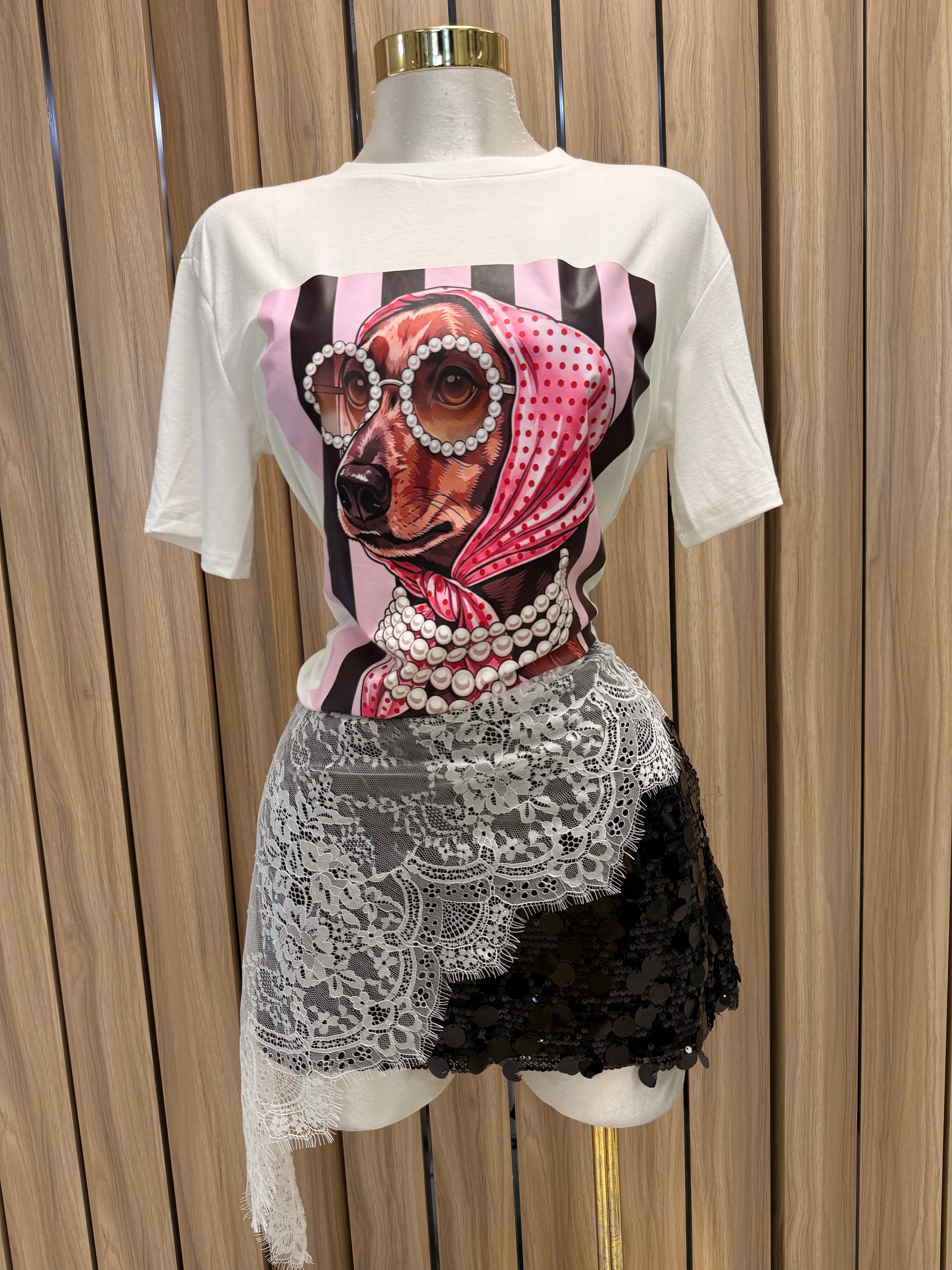 Dog Lace Tshirt