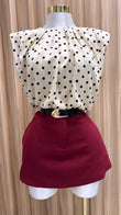 Wine skort W Belt
