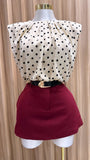 Wine skort W Belt