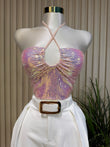 Pink Sequin Top (small)