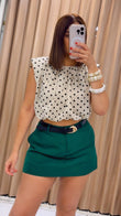 Green skort w belt