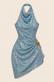 Blue Sequin Dress