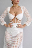 Cream Crochet Maxi