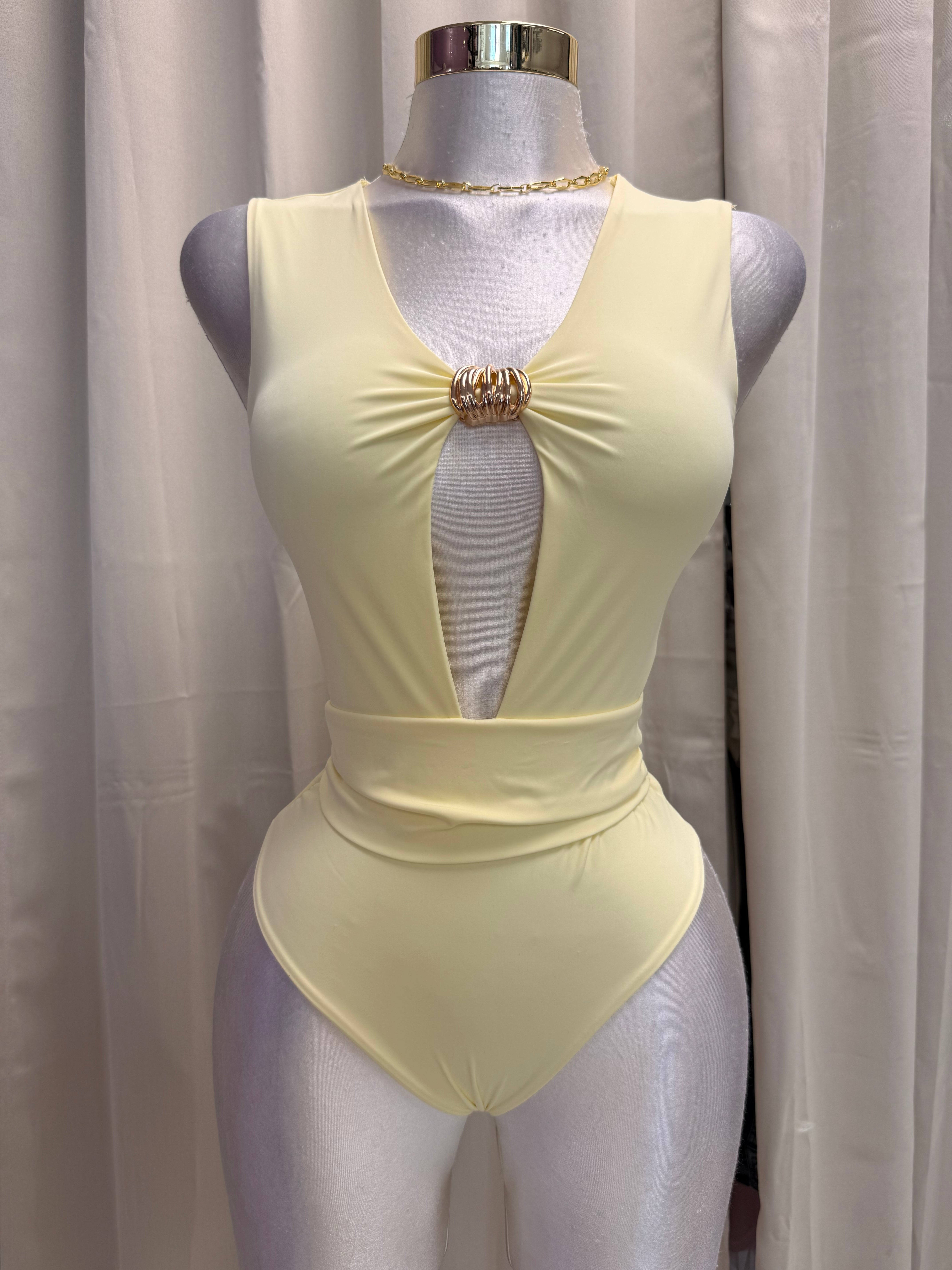 Yellow bodysuit