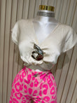 Cream Satin top