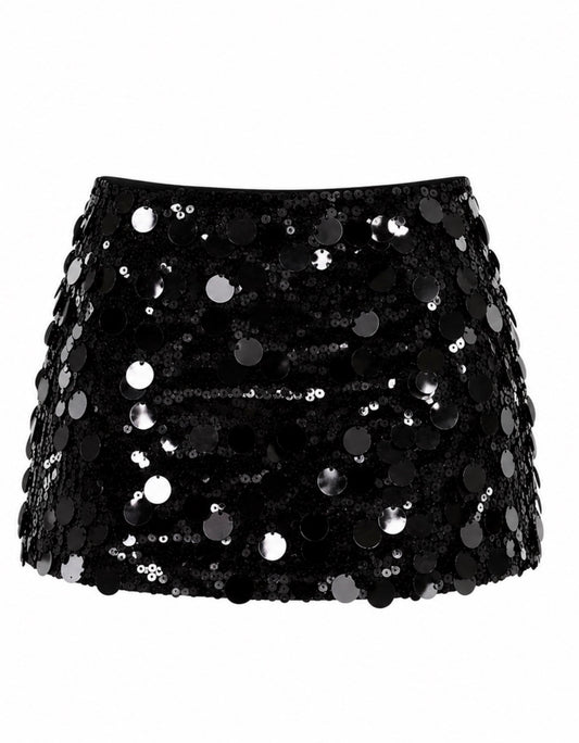 Black Sequin Skirt